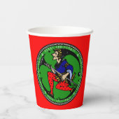 Gobelets En Papier Maxfield Parrish-y Elf de Noël (Verso)