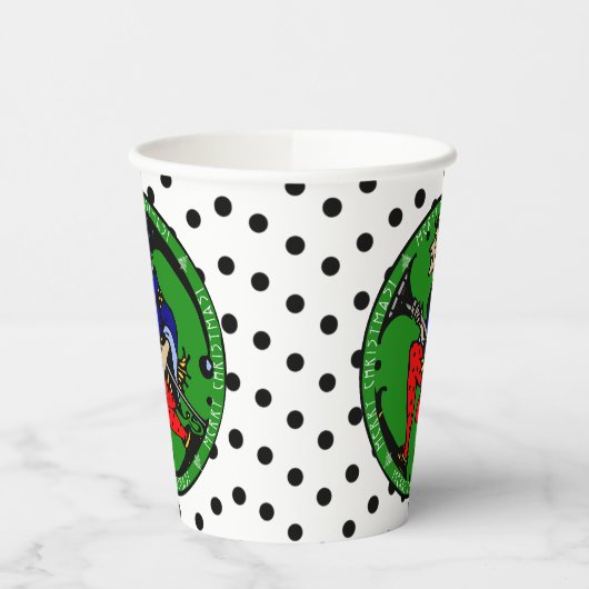 Gobelets En Papier Maxfield Parrish-y Elf de Noël (Gauche)