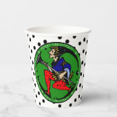 Gobelets En Papier Maxfield Parrish-y Elf de Noël (Recto)