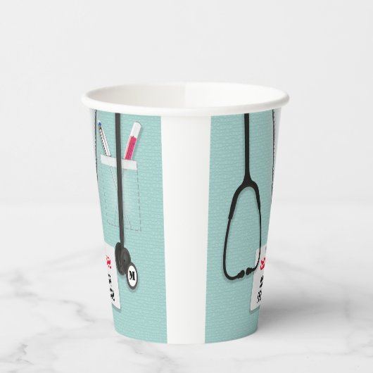 Gobelets En Papier Médecin Médicale, infirmière ou aidante de carrièr (Gauche)