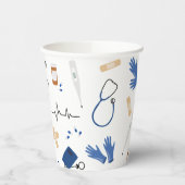 Gobelets En Papier Médecin Médicale moderne Motif infirmière (Gauche)