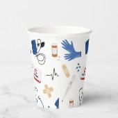 Gobelets En Papier Médecin Médicale moderne Motif infirmière (Droite)