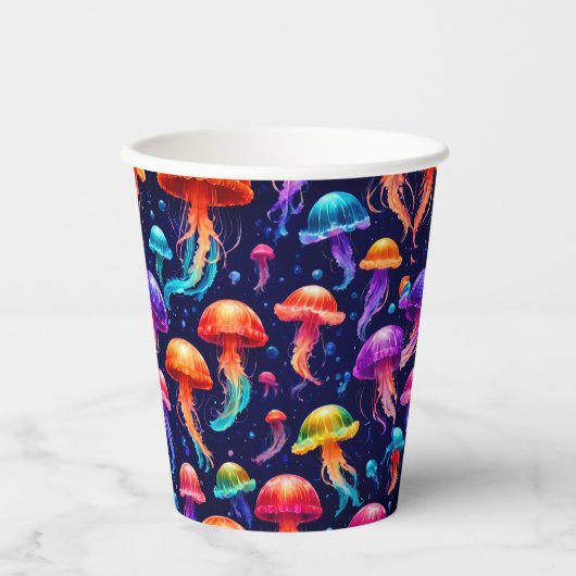 Gobelets En Papier Méduse colorée (Recto)