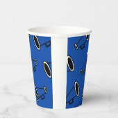 Gobelets En Papier Mégaphone bleu (Droite)