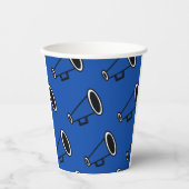 Gobelets En Papier Mégaphone bleu (Recto)
