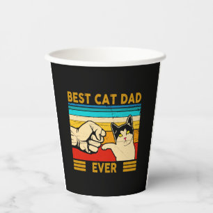 Gobelets En Papier Meilleur Chat Papa Jamais T Chemise Drôle Chat Pap