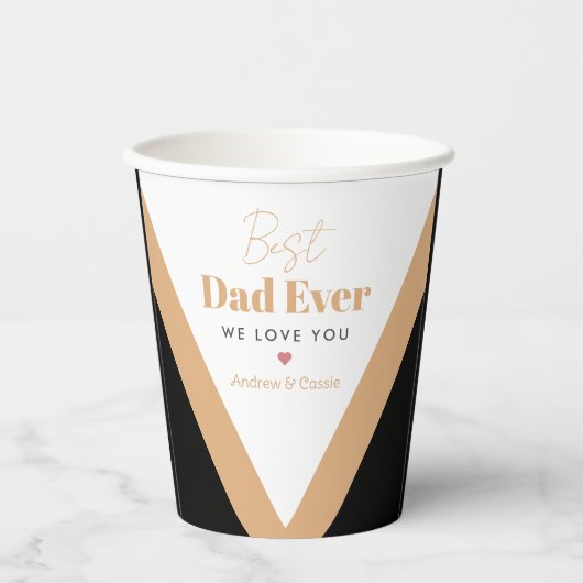 Gobelets En Papier Meilleur papa (Recto)