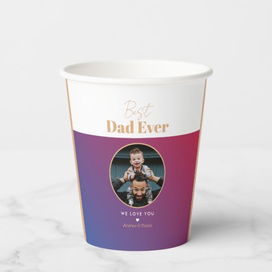 Gobelets En Papier Meilleur papa (Verso)