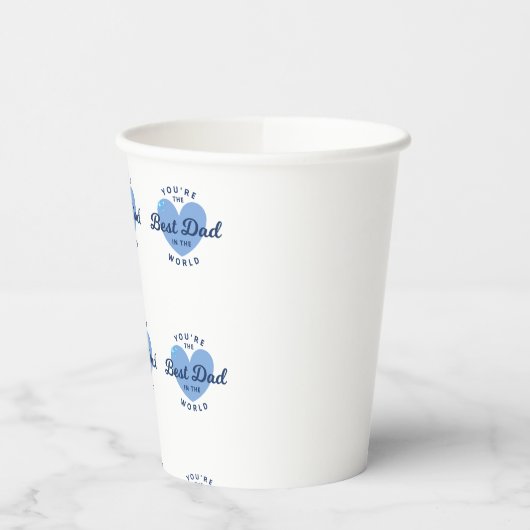 Gobelets En Papier Meilleur papa jamais coupes de papier pour la fête (Gauche)