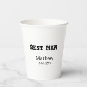 Gobelets En Papier Meilleur témoin enterrement de vie de garçon ajout (Verso)