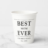 Gobelets En Papier Meilleure maman jamais mère mère cadeau (Verso)