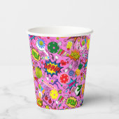 Gobelets En Papier 😍 mélangé rose (Verso)