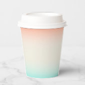 Gobelets En Papier Mélanges de lin corail bleu (Recto)