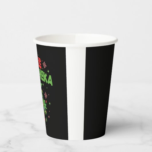 Gobelets En Papier Mele Kalikimaka Hawaiian Christmas Palm Tree Light (Gauche)