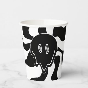 Gobelets En Papier Melt de sourire - Noir et Blanc