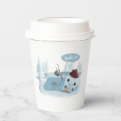 Gobelets En Papier Melting Snowman avec cacao (Recto)