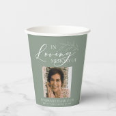 Gobelets En Papier Mémoire d'amour des funérailles commémoratives Gre