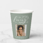 Gobelets En Papier Mémoire d'amour des funérailles commémoratives Gre (Recto)