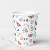 Gobelets En Papier Memphis Style Motif d'été tropical (Droite)