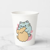 Gobelets En Papier Meow & Woof Perfect Together - Cute Cat and Dog (Recto)