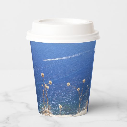 Gobelets En Papier Mer bleue grecque (Recto)