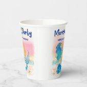 Gobelets En Papier Mer de Mermaid | Tropical Beach Cupcakes (Gauche)