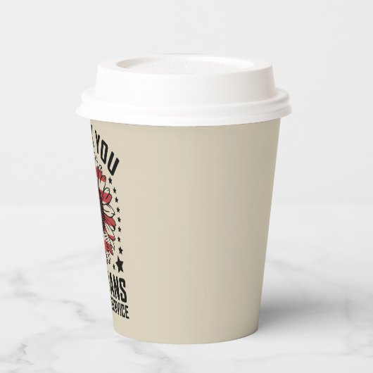 Gobelets En Papier Merci Anciens combattants Tournesol Jour des ancie (Gauche)