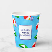 Gobelets En Papier Merci Beach Ball Pool Umbrella Party (Recto)