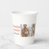 Gobelets En Papier Merci gracieux béni | Trois photos (Recto)