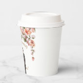 Gobelets En Papier Merci Love brasse Floral mariage élégant (Gauche)