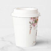 Gobelets En Papier Merci Love brasse Floral mariage élégant (Droite)