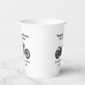 Gobelets En Papier Merci Mariage de moto Date Nom Amour (Droite)