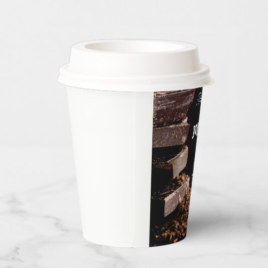 Gobelets En Papier Merci personnalisé JOJO CADEAU Design moderne noir (Droite)