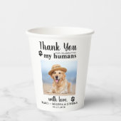 Gobelets En Papier Merci photo pour animal de compagnie personnalisé  (Recto)