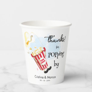 Gobelets En Papier Merci pour l'événement Popcorn "Popping By"