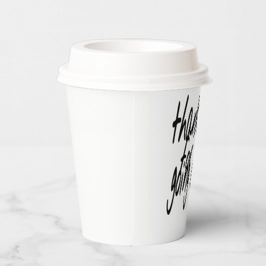 Gobelets En Papier Merci pour s'en aller  (Droite)