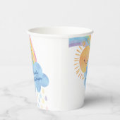 Gobelets En Papier Merci Sunshine Rainbow Baby shower (Droite)