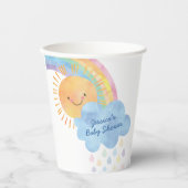 Gobelets En Papier Merci Sunshine Rainbow Baby shower (Recto)