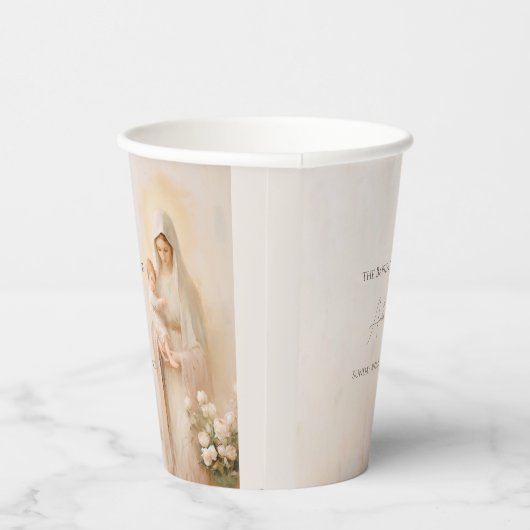 Gobelets En Papier Mère Marie avec Bébé baptême (Droite)