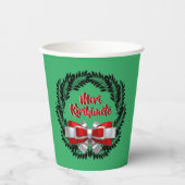 Gobelets En Papier Meri Kirihimete Maori pour Joyeux Noël (Recto)