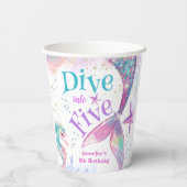 Gobelets En Papier Mermaid 5e anniversaire Plongée dans cinq papiers (Verso)