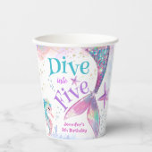 Gobelets En Papier Mermaid 5e anniversaire Plongée dans cinq papiers (Recto)