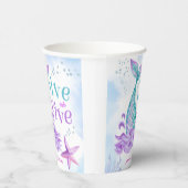 Gobelets En Papier Mermaid 5e anniversaire Plongée en cinq (Droite)