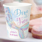 Gobelets En Papier Mermaid 5e anniversaire Plongez dans cinq tasses d