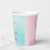 Gobelets En Papier Mermaid Pink Gold Sous La Mer Anniversaire (Droite)