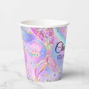 Gobelets En Papier Mermaid Splish Pool Party Fille Anniversaire