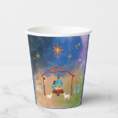 GOBELETS EN PAPIER MERRY CHRISTMAS NATIVITY COUPES DE PAPIER (Recto)