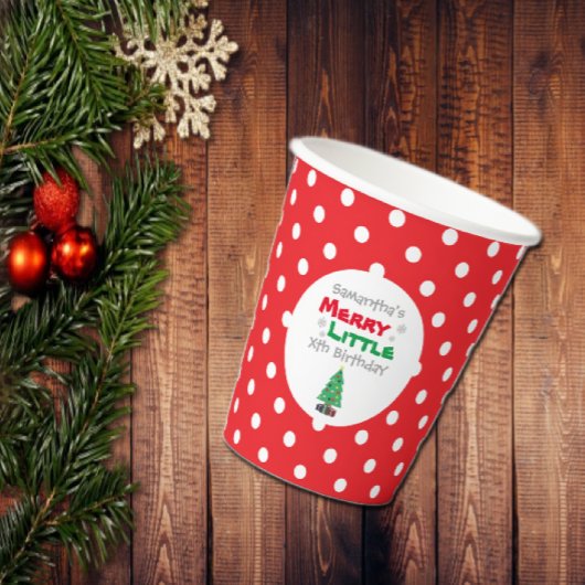 Gobelets En Papier Merry Little Birthday