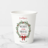 Gobelets En Papier Merry Little Christmas Bridal Shower (Recto)