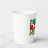 Gobelets En Papier Merry Merry Merry Saison - Retro Holiday Art (Droite)